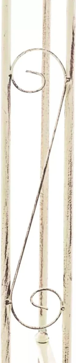 Anna Rose Arch - Rustic Country House Style Garden Arch, Antique Cream Metal, 220cm Passage Height