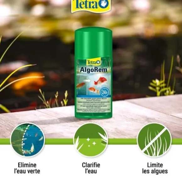 Anti-alger för trädgårdsdammar - Tetra Pond Algorem - 250 ml