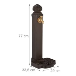 Antik Kolonnfontän, 77x29x33,5 cm, Brun