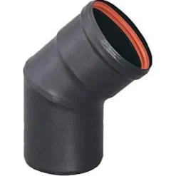 Antikondensationsböj 45° M-H emaljerad 850°C Ø80mm för spisar och kaminer