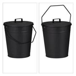 Askbehållare, 34x32,5x28 cm, Svart