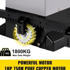 Automatisk skjutportsöppnare 1800 KG med fjärrkontroll & APP-kontroll.