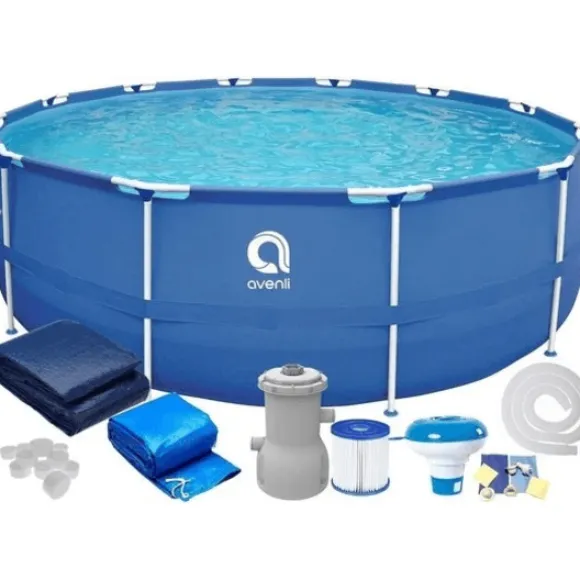 Avenli Simbassäng 420 X 84 Cm Med Filterpump - Komplett Set