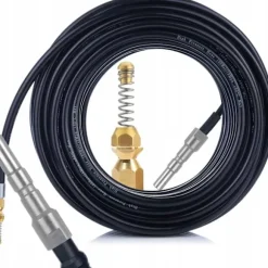 Avloppsslang 10 m för Högtryckstvätt – Mässingsfjädermunstycke | 200 Bar | Kompatibel med Kranzle D12, Nilfisk Alto