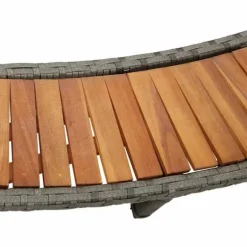 Badtunna infattning med förvaring och trappsteg i trä | Färg: Grå | Storlek: Standard