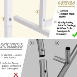 Bakgrundsbåge i metall - Bröllopsbåge/ballongbåge ställ - Set om 3 - XL - Vit