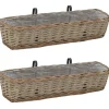 Balkonglåda 2 st korg med PE-foder 80 cm