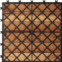 Balkongplattor av Akaciaträ (Vertikalt mönster) 30 x 30 cm 10 st - Platta - Plattor - Home & Living