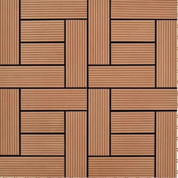 Balkongplattor Bruna WPC 30 x 30 cm 11 st - Golvbeläggning