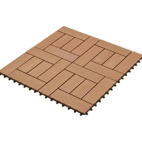 Balkongplattor Bruna WPC 30 x 30 cm 11 st - Golvbeläggning