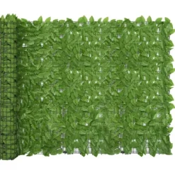 Balkongskärm gröna blad 300x150 cm