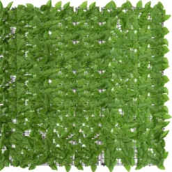 Balkongskärm gröna blad 300x150 cm