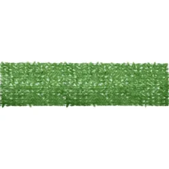 Balkongskärm gröna blad 400x100 cm