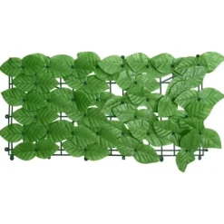 Balkongskärm med gröna blad - Integritet och atmosfär | Storlek: 400x75 cm