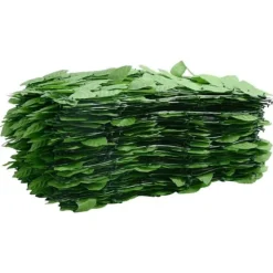 Balkongskärm med gröna blad - Integritet och atmosfär | Storlek: 400x75 cm