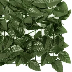 Balkongskärm mörkgröna blad 400x100 cm