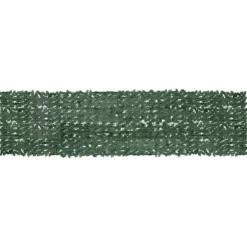 Balkongskärm mörkgröna blad 400x100 cm