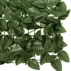 Balkongskärm mörkgröna blad 300x150 cm