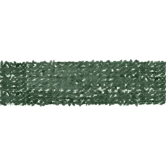 Balkongskärm mörkgröna blad 300x75 cm