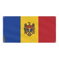 Banner Flag of Moldova 6 öljetter 160x320cm i polyester