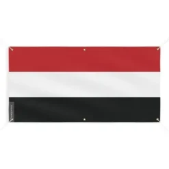 Banner Flag of Yemen 6 öljetter 190x380cm i polyester