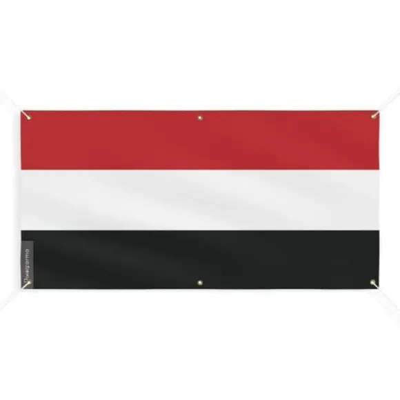 Banner Flag of Yemen 6 öljetter 190x380cm i polyester