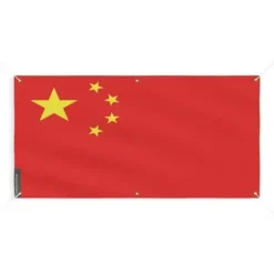 Banner Flagga för Folkrepubliken Kina 6 öljetter 40x80cm i polyester