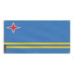 Bannerflagga - PIXELFORMA - Aruba - 130x260cm - 6 öljetter - Slitstark polyester