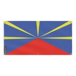 Bannern - La Réunion - 70x140 cm - Polyester - 6 ögon - Digitaltryck