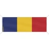 Bannern Flagga - Rumänien - 120x360 cm - Polyester - 8 Ögla - Digitaltryck