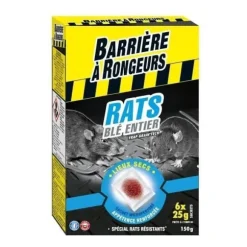 BARRIÄR FÖR RÅTTOR Lockbete på spannmål för råttor - Specialavsedda för torra platser - 150 g