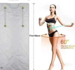 Bastu Filt, Kropp Avslappning, Termal Terapi,EU-plugg-b, 220 V-b, Silver