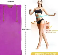 Bastu Filt, Kropp Avslappning, Termal Terapi,220 V, LILA, EU-kontakt