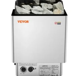 Bastuaggregat, 8kW elektrisk bastuugn, 41,2x27,4x57 cm, rostfritt stål