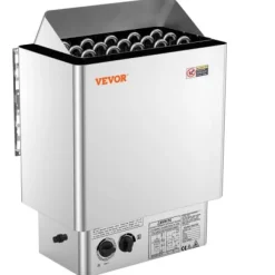 Bastuaggregat, 8kW elektrisk bastuugn, 41,2x27,4x57 cm, rostfritt stål