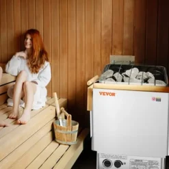 Bastuaggregat, 8kW elektrisk bastuugn, 41,2x27,4x57 cm, rostfritt stål