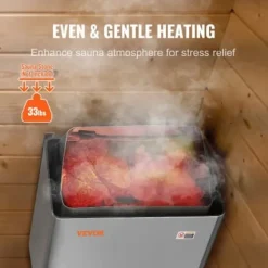 Bastuaggregat, 8kW elektrisk bastuugn, 41,2x27,4x57 cm, rostfritt stål