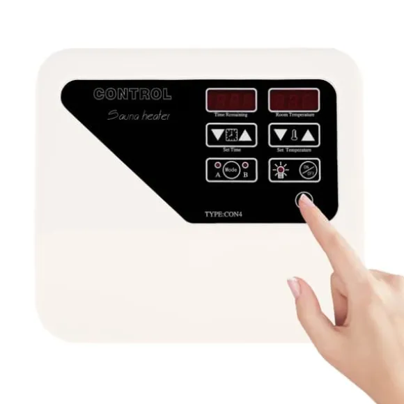 Bastuaggregat styrenhet - Extern kontrollpanel - Väggmonterad - 220–240 V - För 3–9 kW - 40–105 °C - Ljusstyrning 60 W - Digital