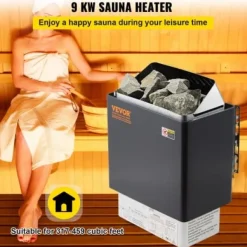 Bastuaggregat, 41x28x57 cm, Rostfritt stål, Elektrisk