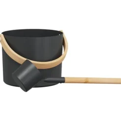 Bastubucket-set 2 pcs Svart 8.5 x 8 x 4.5 cm Aluminium