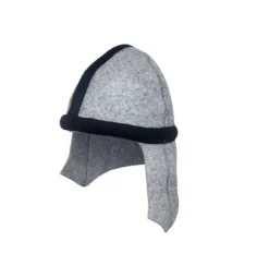 Bastuhatt i 100% ullfilt "riddarhjälm" för att skydda ditt huvud från värmen