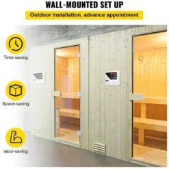 Bastupanel, 24,4x21,2x7,8 cm, Temperaturkontroll