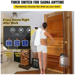 Bastupanel, 24,4x21,2x7,8 cm, Temperaturkontroll