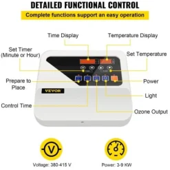 Bastupanel, 24,4x21,2x7,8 cm, Temperaturkontroll