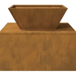 BellaFurn Eldstad i Cortenstål - Stabil & Mobil Utomhuseldstad | Storlek: 50x50x40 cm | Färg: Rostbrun