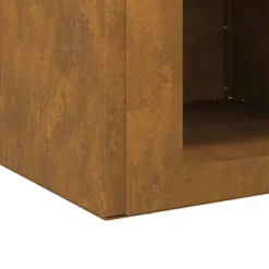 BellaFurn Eldstad i Cortenstål - Stabil & Mobil Utomhuseldstad | Storlek: 50x50x40 cm | Färg: Rostbrun