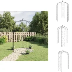 Bersåer, spaljéer & pergolor - Living Rosenbåge svart Ø180x255 cm stål