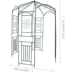 Bersåer, spaljéer & pergolor - Living Rosenbåge 250 cm mörkgrön
