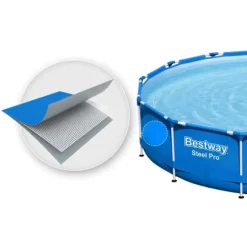 Bestway - pool ovan jord - 305x76cm - komplett pool - blå