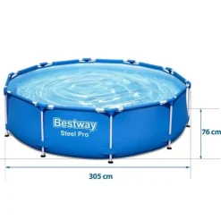 Bestway - pool ovan jord - 305x76cm - komplett pool - blå